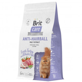 Brit Care Anti-Hairball (Белая рыба, индейка) 400гр